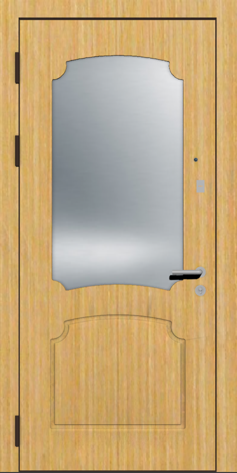 Накладка дверная шпон анегри с зеркалом